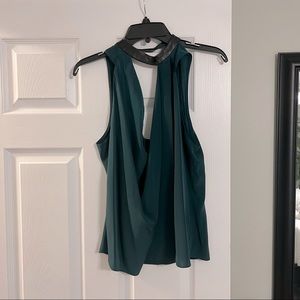 Robbi & Nikki plunge front/back halter, size medium